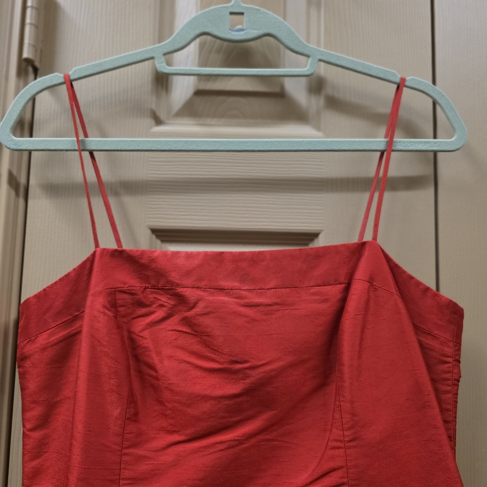 Ann Taylor Vibrant Red Silk Dress